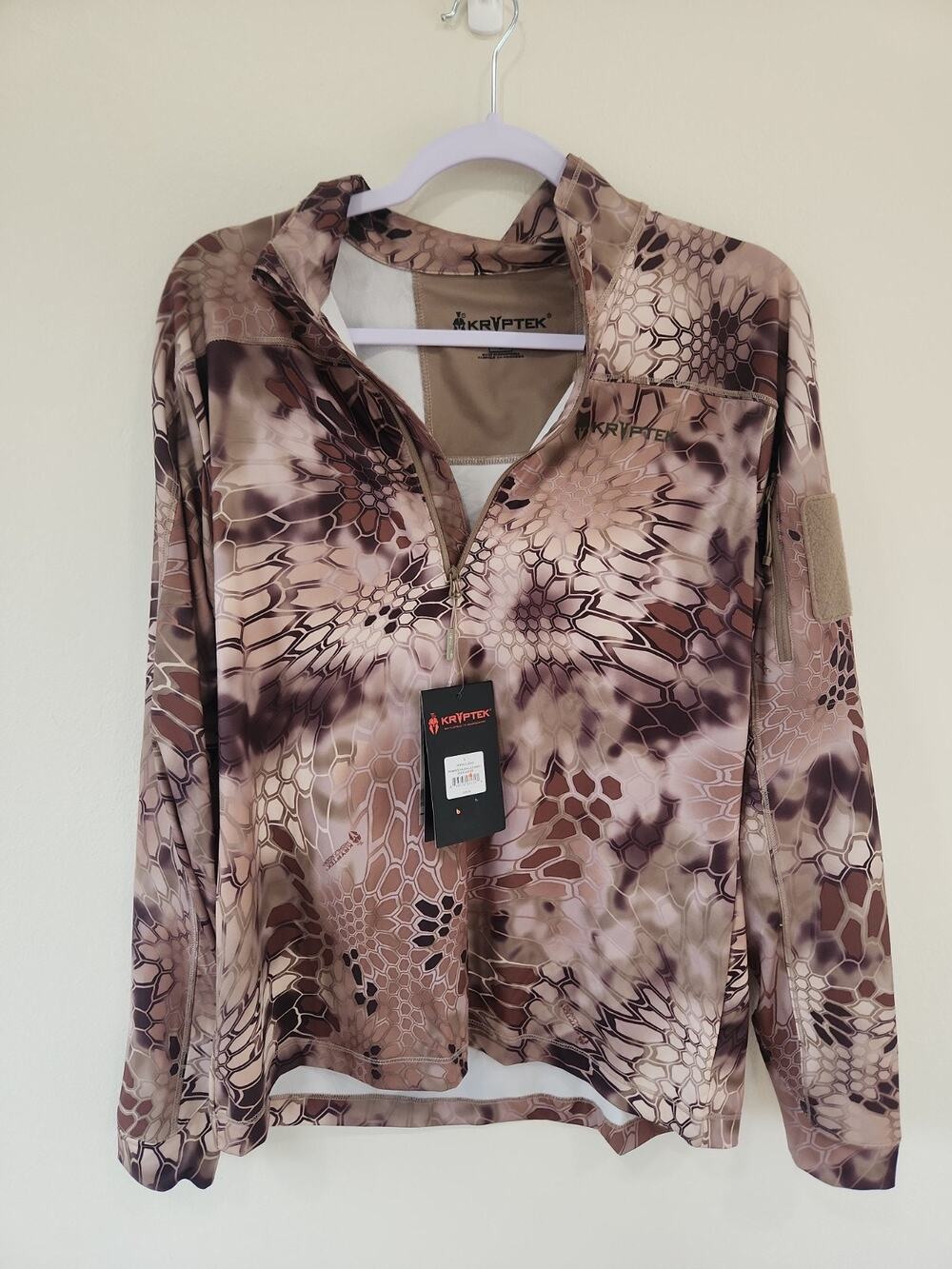 Kryptek Valhalla Highlander Camo 1/4 Zip Long Sleeve Size Large